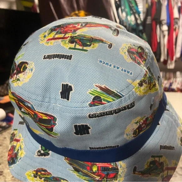 Undefeated All Over Race Car  Print Bucket Hat - Picture 4 of 4